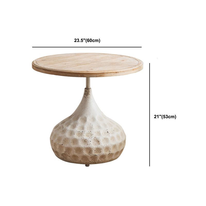 Tavolino in legno rotondo in legno di campagna francese tavolino.