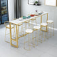 Metal Base Bar Table Rectangular Stone Top Bistro Pub Table with Gold Base Clearhalo 'Bar Furniture' 'Bar Tables' 'bar_tables' 'furn' 'furn_bar_tables' 'Furniture' 'Kitchen & Dining Furniture' 1200x1200_8c9a81bb-2909-452a-93bb-be60b9a2ef88