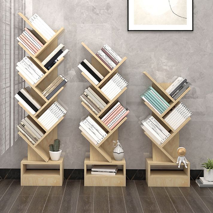 Contemporary Style Geometric Bookcase Vertical Closed Back Book Shelf Clearhalo 'Bookcases' 'furn' 'furn_bookcases' 'Furniture' 'furniture_bookcases' 'Office Furniture' 1200x1200_8c9ab308-839b-4324-89fd-49df54117df6