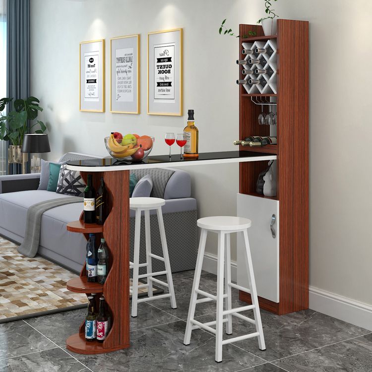 3 stuks barkruk en tafelset, eigentijds en ovaal voor woonkamer