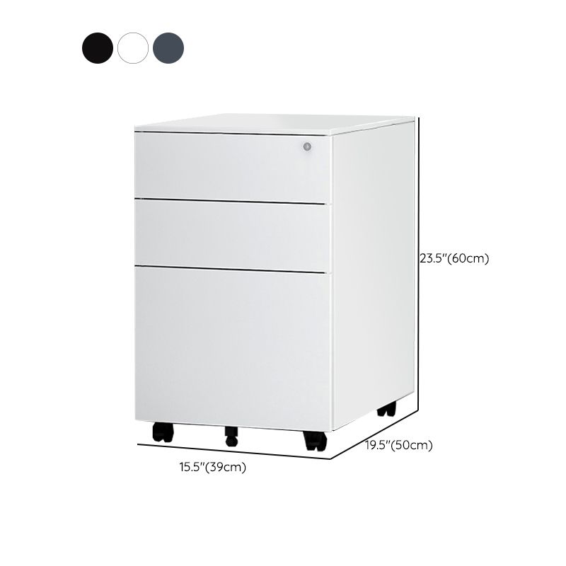 Contemporary File Cabinets Metal Frame File Pedestal with Key Lock for Office Clearhalo 'Filing Cabinets' 'filling_cabinets' 'furn' 'furn_filling_cabinets' 'Furniture' 'Office Furniture' 1200x1200_8c9da8eb-99b9-4450-9912-1715d298a1b1
