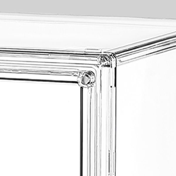 Modern Style Bookshelf Stackable Plastic Bookcase for Home Office