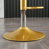 Glam Matte Finish Velvet Counter Stool Adjustable Height Footrest Barstool Clearhalo 'Bar Furniture' 'Bar Stools' 'bar_stools' 'furn' 'furn_bar_stools' 'Furniture' 'furniture_bar_stools' 'Kitchen & Dining Furniture' 1200x1200_8c9f26c2-14ba-4a97-8325-e6e3933c7838