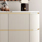 Moderno mobile sideboard in legno ingegnerizzato in stile, alto 33,5 pollici di altezza