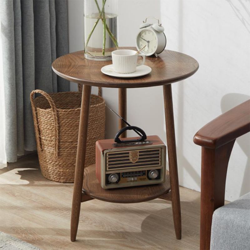 Round Wood Top End Table Tripod Sofa Side End Table in Natural/Brown Clearhalo 'Coffee & Accent Tables' 'End & Side Tables' 'end_side_tables' 'furn' 'furn_end_side_tables' 'Furniture' 'Living Room Furniture' 1200x1200_8ca15382-7898-43c9-a919-899abaa91e0a
