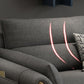 Pouf en tissu inclus Canapé sectionnel avec bras évasé recouvert d'une housse
