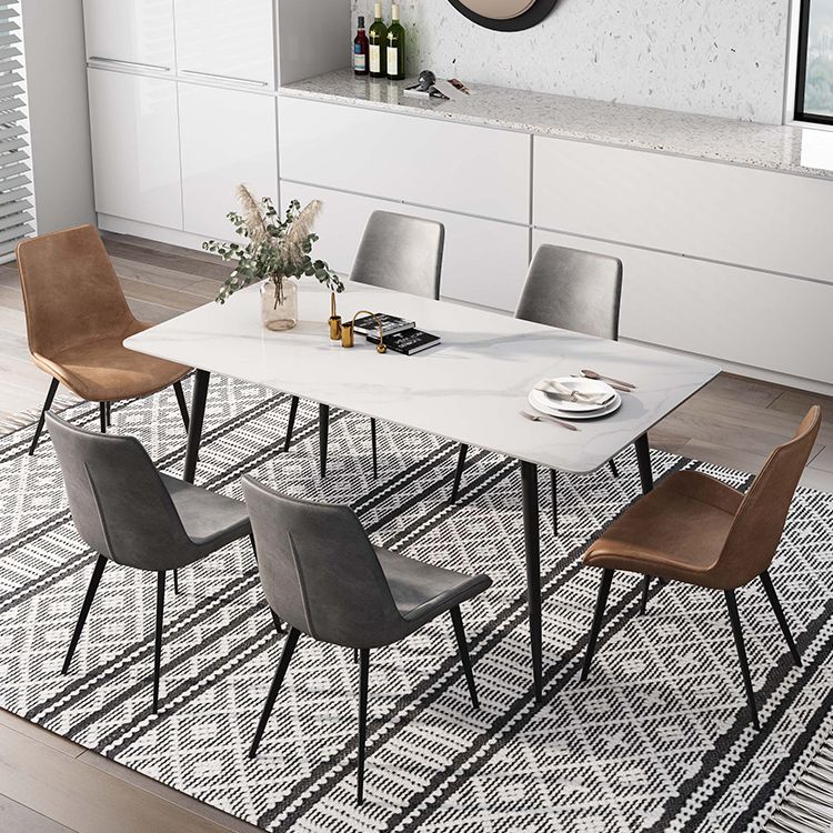 Rectangle Stone Home Furniture Industrial Style Dining Room Collection Clearhalo ' dining_table' 'Dining Tables & Seating' 'Dining Tables' 'furn' 'furn_dining_table' 'Furniture' 'furniture_dining_table' 'Kitchen & Dining Furniture' 'kitchen&dining_furn' 'kitchen' 'kitchen_dining_table' 1200x1200_8ca3da30-b398-438b-9f2e-ab3440e6481f