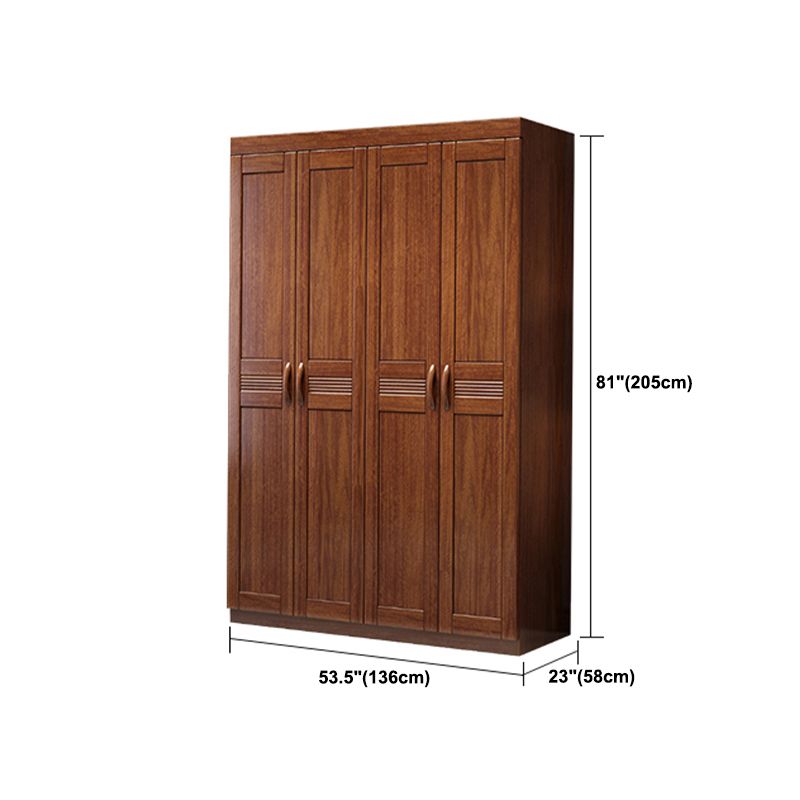 Traditional Walnut Wood Storage Cabinet Brown Cabinet for Home
