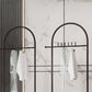Luxurious Metallic Coat Ranger Rack Free Standing Rack with Flip Box