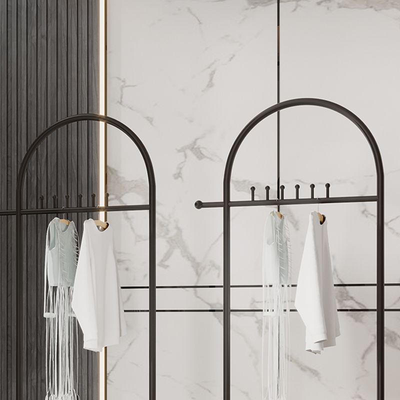 Luxurious Metallic Coat Ranger Rack Free Standing Rack with Flip Box