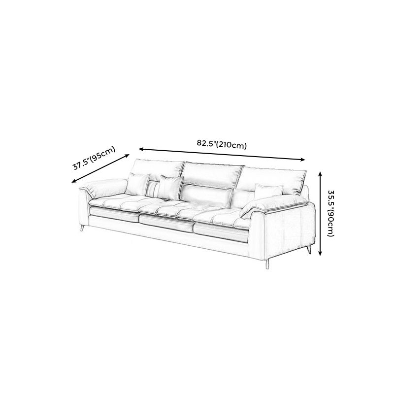 Faux leather High Back Pillow Top Arm Sofa and Sectional with Stain-Resistant Clearhalo 'furn' 'furn_sectionals' 'Furniture' 'furniture_sectionals' 'Living Room Furniture' 'Sectionals' 1200x1200_8ca85084-9fae-499e-a89a-998397fbeb54