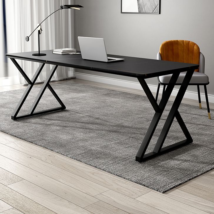 Home Office Sled Writing Desk Modern Style Stone Writing Desk Clearhalo 'furn' 'furn_office_desk' 'Furniture' 'furniture_office_desk' 'Office Desks' 'Office Furniture' 'office_desk' 1200x1200_8ca8ad90-62ee-4a08-93fa-89b825eb7ee2