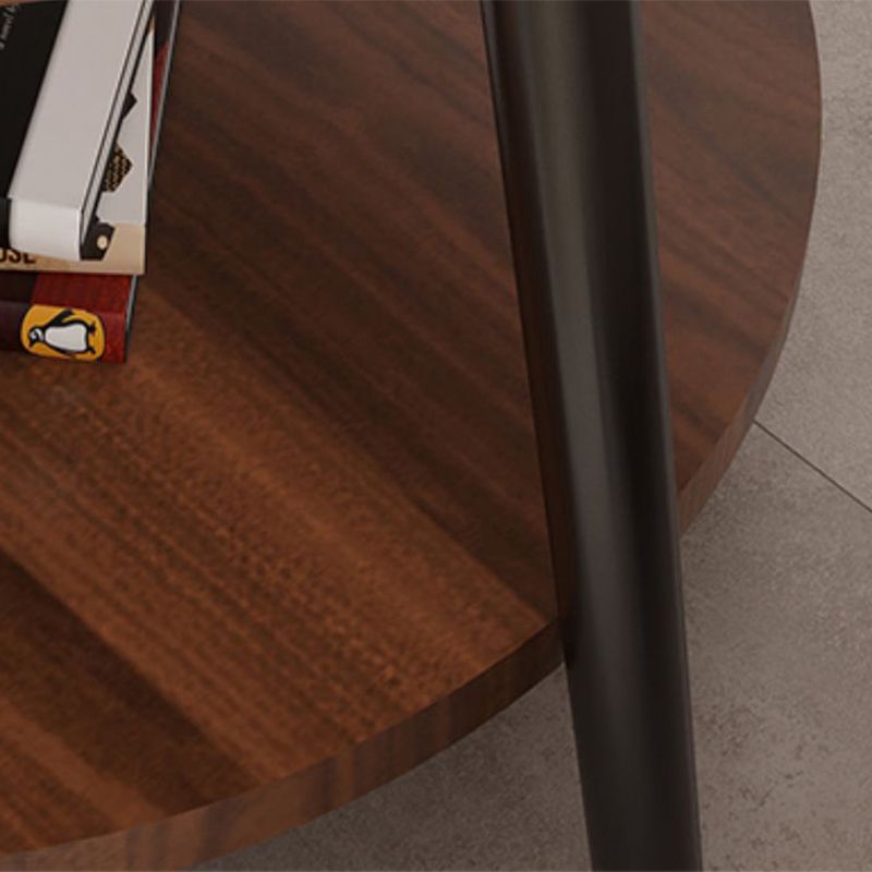 Wood Cocktail Table 3 Legs Modern Single Coffee Table with Shelf Clearhalo 'Coffee & Accent Tables' 'Coffee Tables' 'coffee_tables' 'furn' 'furn_coffee_tables' 'Furniture' 'Living Room Furniture' 1200x1200_8ca9c8d0-161c-4b1a-99d7-44cf9f80cf0e