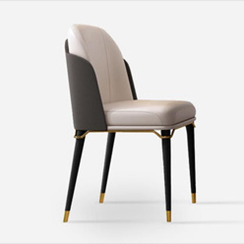 Glamstil Faux Lederstuhl Parsons Stuhl mit Holzbeinen für die Küche