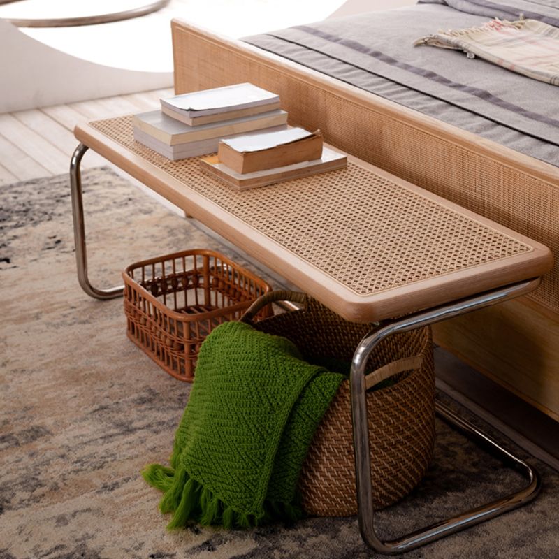 Tropical Rubber Wood Bedroom Bench 15" Wide Entryway Bench with Legs Clearhalo 'Benches' 'Chairs & Seating' 'furn' 'furn_benches' 'Furniture' 'Living Room Furniture' 1200x1200_8cae52d1-951b-442f-b436-526f034cfb6b