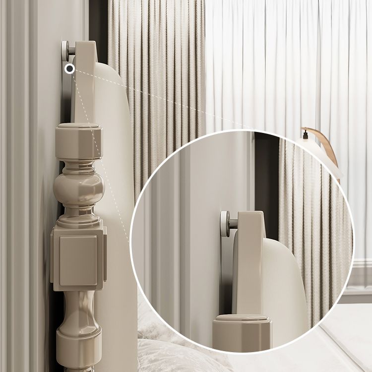 French Country Solid Wood Standard Bed Cabecero marco de cama con piernas