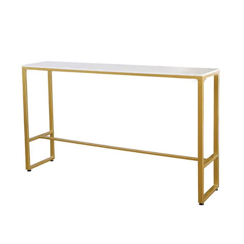 Glam Indoor Bar Dining Table Rectangle Bar Stool Table with Iron Base Clearhalo 'Bar Furniture' 'Bar Tables' 'bar_tables' 'furn' 'furn_bar_tables' 'Furniture' 'Kitchen & Dining Furniture' 1200x1200_8cb10086-44b0-416d-8522-ff2deb733ba2