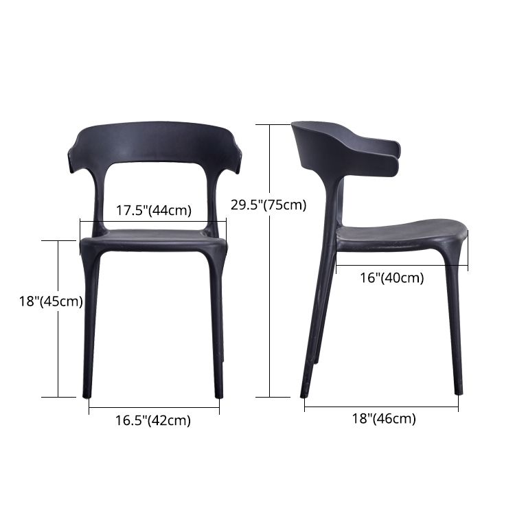 Plastic Dining Arm Chairs Kitchen Open Back Stackable Armchairs Indoor Clearhalo ' kitchen&dining_furn' 'Dining Chairs' 'Dining Tables & Seating' 'dining_chair' 'furn' 'furn_dining_chair' 'Furniture' 'furniture_dining_chair' 'Kitchen & Dining Furniture' 'kitchen' 1200x1200_8cb17f29-18cc-47f9-918f-16cf8a96e78d