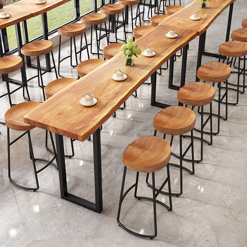 Modern Rectangle 1/3/7 Pcs Pine Wood Bar Set for Living Room