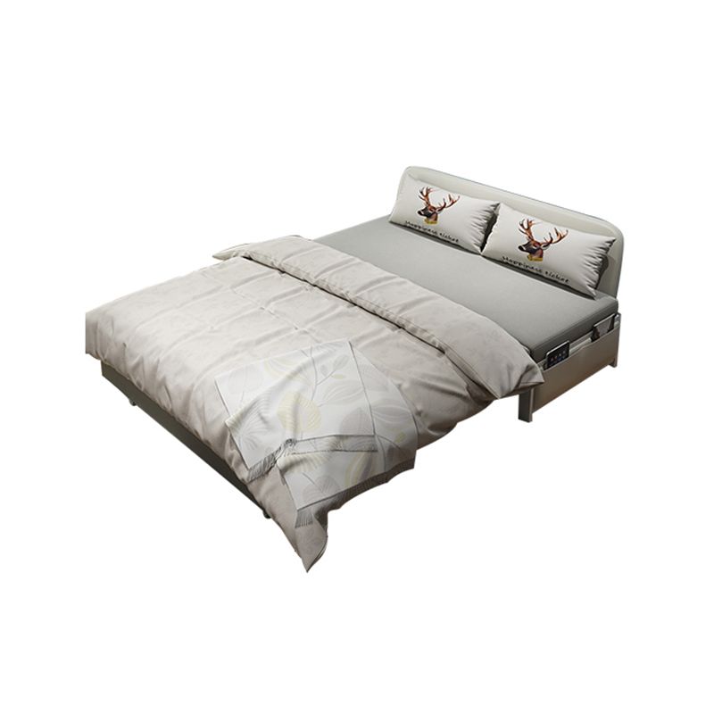 Graue Armloss Sitzgelegenheiten mit Kissen Cabrio -Sofa mit Lagerung