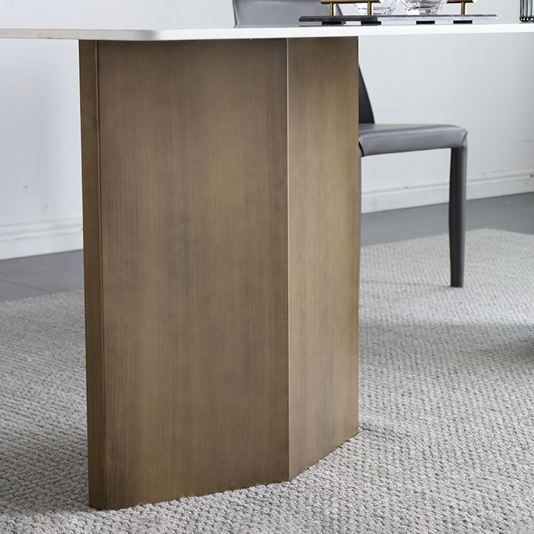 Metal Traditional Luxury Rectangle Table White Sintered Stone Table Clearhalo ' dining_table' 'Dining Tables & Seating' 'Dining Tables' 'furn' 'furn_dining_table' 'Furniture' 'furniture_dining_table' 'Kitchen & Dining Furniture' 'kitchen&dining_furn' 'kitchen' 'kitchen_dining_table' 1200x1200_8cb57171-6c20-44c1-8ce5-c2f1ec0a1045
