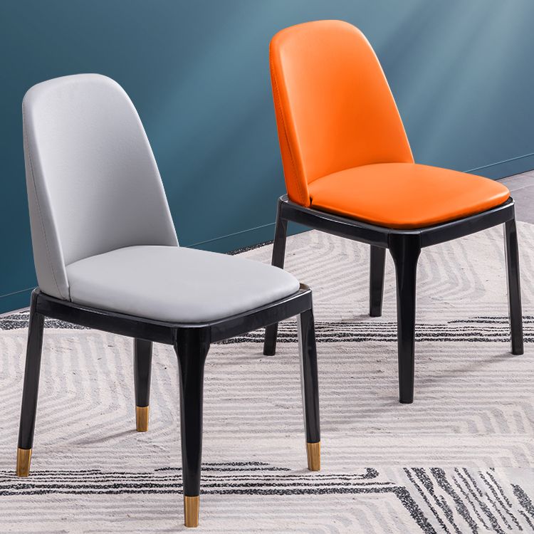 Modern Style Side Chair Leather Indoor Dining Chair with Wooden Legs Clearhalo 'Dining Chairs' 'Dining Tables & Seating' 'dining_chair' 'furn' 'furn_dining_chair' 'Furniture' 'furniture_dining_chair' 'Kitchen & Dining Furniture' 1200x1200_8cb57706-eaf4-4b8f-b975-6a25fbaffa3e
