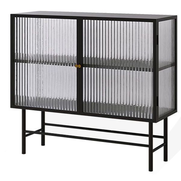 Modern Metal China Cabinet Glass Doors Storage Cabinet for Dining Room Clearhalo 'Display & China Cabinets' 'display_china_cabinets' 'furn' 'furn_display_china_cabinets' 'Furniture' 'Kitchen & Dining Furniture' 1200x1200_8cb835d5-f5c2-4edb-9b4b-051defd86659