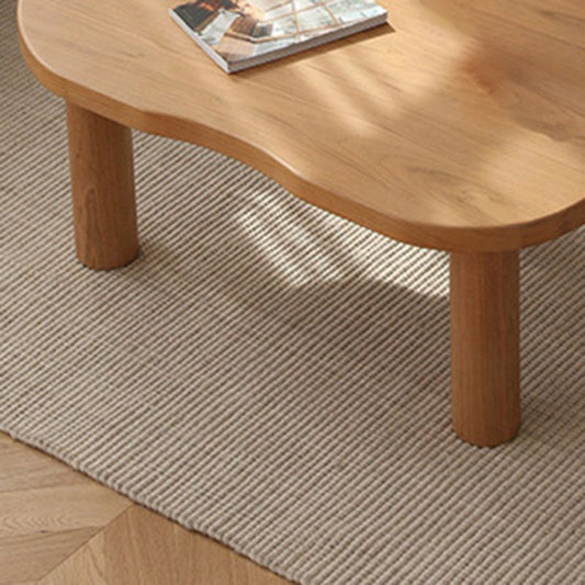 27.56 inch Wide Scandinavian Style Coffee Cocktail Table Solid Wood Coffee Table