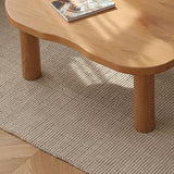 27,56 pollici di largo scandinavo tavolino da cocktail in legno massiccio