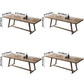 Rectangle Trestle Base Modern Dining Table Wood Color Fixed Table with Solid Wood Clearhalo ' dining_table' 'Dining Tables & Seating' 'Dining Tables' 'furn' 'furn_dining_table' 'Furniture' 'furniture_dining_table' 'Kitchen & Dining Furniture' 'kitchen&dining_furn' 'kitchen' 'kitchen_dining_table' 1200x1200_8cb8f1fb-3170-440c-ba7b-4a1b30b17c24