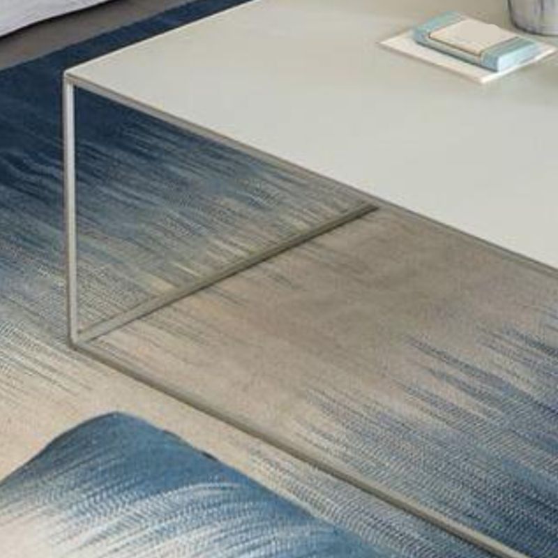 IJzeren salontafel met framebasis, moderne zwart/witte salontafel uit het midden van de eeuw