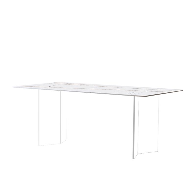 Modern 1/2/5 Pieces Dining Set Acrylic Base Double Pedestal Dinette Set Clearhalo 'Dining Room Sets' 'Dining Tables & Seating' 'dining_room_set' 'furn' 'furn_dining_room_set' 'Furniture' 'Kitchen & Dining Furniture' 1200x1200_8cb9d8a6-2d63-4060-bc94-3fa3dda5a56f