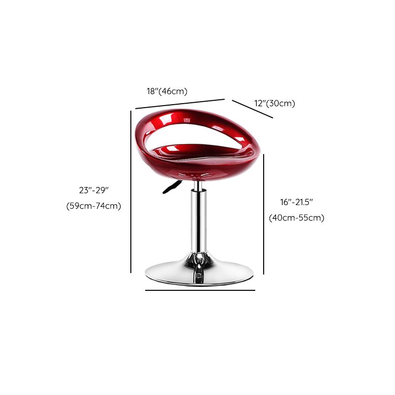 Sgabello moderno di plastica in plastica in plastica inoltre regolabile con poggiapiedi