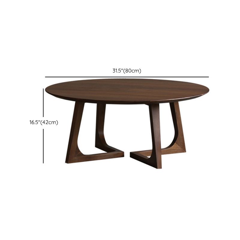 Solid Wood Round Coffee Table in Brown Scandinavian 2 Pieces Cocktail Table Set Clearhalo 'Coffee & Accent Tables' 'Coffee Tables' 'coffee_tables' 'furn' 'furn_coffee_tables' 'Furniture' 'Living Room Furniture' 1200x1200_8cbb2bc8-07d6-4c46-aad1-af8c3277bdbb