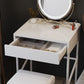 Modern White Vanity Solid Wood Makeup Dressing Table Stool Set Clearhalo 'Bedroom Furniture' 'furn' 'furn_makeup_vanities' 'Furniture' 'Makeup Vanities' 'makeup_vanities' 1200x1200_8cbbdf9f-2c0c-4352-bd42-e150adfd196a