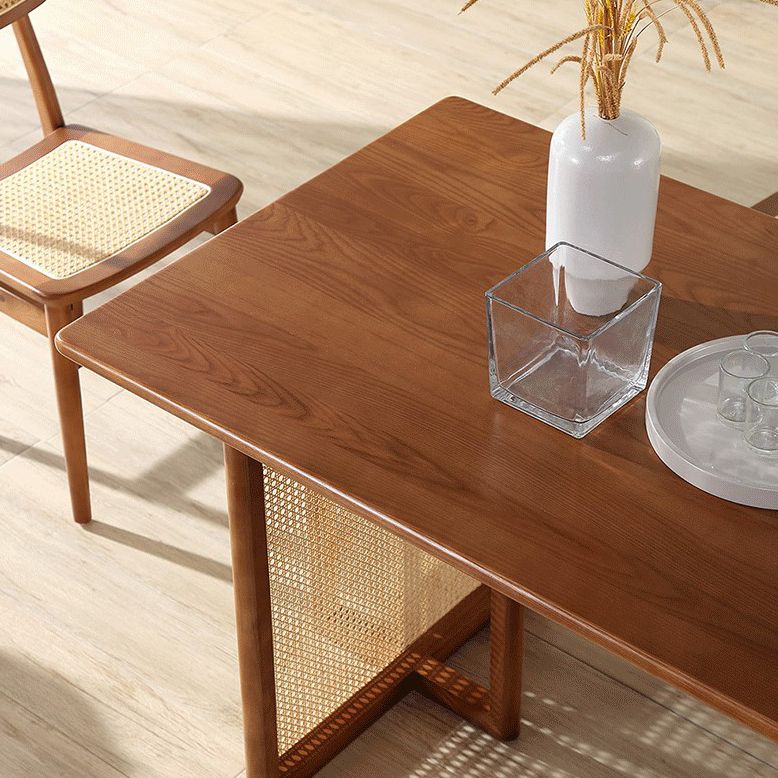 Rectangle Double Pedestal Dining Table Modern Style Furniture for Indoor Clearhalo ' dining_table' 'Dining Tables & Seating' 'Dining Tables' 'furn' 'furn_dining_table' 'Furniture' 'furniture_dining_table' 'Kitchen & Dining Furniture' 'kitchen&dining_furn' 'kitchen' 'kitchen_dining_table' 1200x1200_8cbcaa8a-fd82-4d4d-a519-7b535cab269a