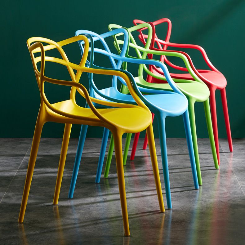 Contemporary Style Kitchen Dining Chairs Dining Arm Side Chair with Plastic Legs Clearhalo ' kitchen&dining_furn' 'Dining Chairs' 'Dining Tables & Seating' 'dining_chair' 'furn' 'furn_dining_chair' 'Furniture' 'furniture_dining_chair' 'Kitchen & Dining Furniture' 'kitchen' 1200x1200_8cbe749f-dc6a-4c6e-bb33-dcaf19d398f8