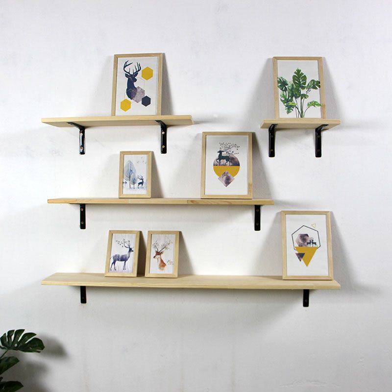 1 Shelf Floating Bookcase Natural Wood Closed Back Bookshelf Clearhalo 'Bookcases' 'furn' 'furn_bookcases' 'Furniture' 'Office Furniture' 1200x1200_8cc01555-cc71-44eb-bd1a-063aae4a9370