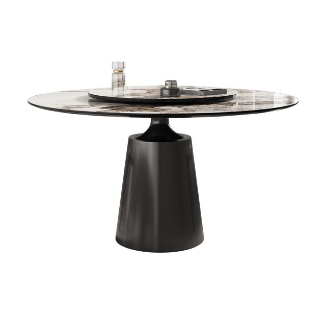 Traditional Luxury Round Dining Table Sintered Stone Table with Metal Pedestal Base Clearhalo ' dining_table' 'Dining Tables & Seating' 'Dining Tables' 'furn' 'furn_dining_table' 'Furniture' 'furniture_dining_table' 'Kitchen & Dining Furniture' 'kitchen&dining_furn' 'kitchen' 'kitchen_dining_table' 1200x1200_8cc06d2d-177d-4e36-b037-09cb2722a463