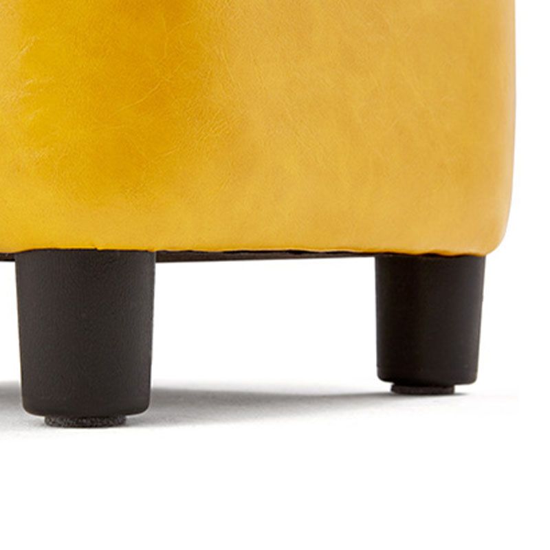 Contemporary Style Footstool Square Leather Foot Stool with 4 Legs Clearhalo 'furn' 'furn_ottomans_poufs' 'Furniture' 'Living Room Furniture' 'Ottomans & Poufs' 'ottomans_poufs' 1200x1200_8cc1178b-b89b-4694-b229-067b60685a7e