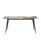 Stone Top Dining Table Rectangle Contemporary Dining Table with 4 Black Legs Clearhalo 'Dining Tables & Seating' 'Dining Tables' 'dining_table' 'furn' 'furn_dining_table' 'Furniture' 'furniture_dining_table' 'Kitchen & Dining Furniture' 'kitchen' 'kitchen_dining_table' 1200x1200_8cc1dcce-01ca-47e6-b66e-ba3c824486f4