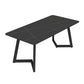 Industrial Dining Room Table Black Sintered Stone Table with Metal Base Clearhalo ' dining_table' 'Dining Tables & Seating' 'Dining Tables' 'furn' 'furn_dining_table' 'Furniture' 'furniture_dining_table' 'Kitchen & Dining Furniture' 'kitchen&dining_furn' 'kitchen' 'kitchen_dining_table' 1200x1200_8cc22fee-1544-4761-8e9a-4ca4a354c6ff