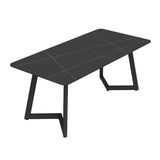 Industrial Dining Room Table Black Sintered Stone Table with Metal Base Clearhalo ' dining_table' 'Dining Tables & Seating' 'Dining Tables' 'furn' 'furn_dining_table' 'Furniture' 'furniture_dining_table' 'Kitchen & Dining Furniture' 'kitchen&dining_furn' 'kitchen' 'kitchen_dining_table' 1200x1200_8cc22fee-1544-4761-8e9a-4ca4a354c6ff