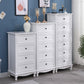 13.77" Wide White Accent Chest with Drawers Rectangle  Wood Chest Contemporary