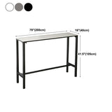 Industrial Stone Indoor Pub Bar Table Iron Trestle Pedestal Bar Dining Table Clearhalo 'Bar Furniture' 'Bar Tables' 'bar_tables' 'furn' 'furn_bar_tables' 'Furniture' 'furniture_bar_tables' 'Kitchen & Dining Furniture' 1200x1200_8cc3d76d-1e51-4693-8cea-9150ceb3c87a