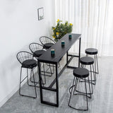 Moderne stijl stenen bistro balk tabel rechthoek metalen basisbalk tafel