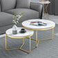 Frame Glam Cocktail Table Stone Round Nesting Coffee Table Set Clearhalo 'Coffee & Accent Tables' 'Coffee Tables' 'coffee_tables' 'furn' 'furn_coffee_tables' 'Furniture' 'Living Room Furniture' 1200x1200_8cc4f22e-86b7-488f-b42e-e038f672e6c8