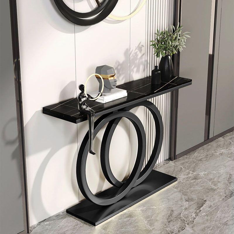 Tavolo da divano console in pietra moderna tavolo da rettangolo di rettangolo per sala