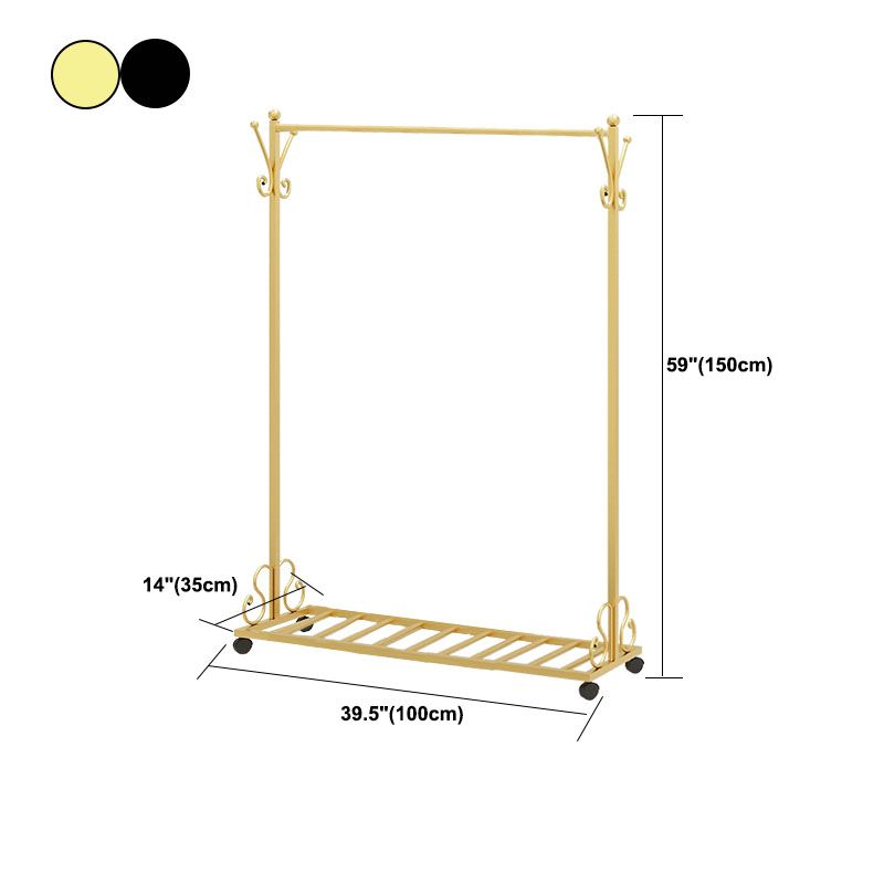 Glam Coat Hanger Metal No Distressed Entryway Kit With Storage Shelving Clearhalo 'Entry & Mudroom Furniture' 'furn' 'furn_hall_tree_coat_racks' 'Furniture' 'Hall Trees & Coat Racks' 'hall_tree_coat_racks' 1200x1200_8cc82236-a7c5-4b5f-a60d-850acbca0630