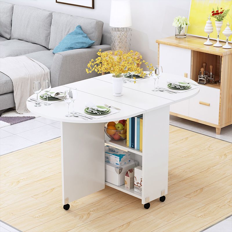 Mid-Century Modern Dining Table Wood Drop-Leaf Home Use Dining Table Clearhalo ' dining_table' 'Dining Tables & Seating' 'Dining Tables' 'furn' 'furn_dining_table' 'Furniture' 'furniture_dining_table' 'Kitchen & Dining Furniture' 'kitchen&dining_furn' 'kitchen' 'kitchen_dining_table' 1200x1200_8cc99550-1b62-4fcf-bbb2-38cc24a2e7f9
